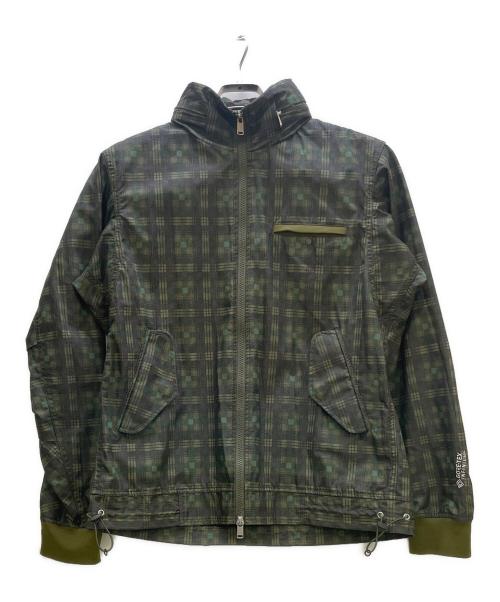 nonnative（ノンネイティブ）nonnative (ノンネイティブ) OFFICER BLOUSON C/N TUSSAH PLAID PRINT WITH GORE-TEX INFINIUM グリーンの古着・服飾アイテム