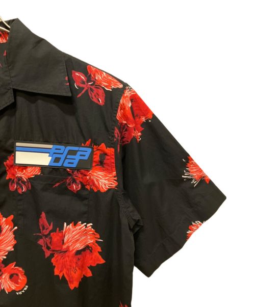 PRADA（プラダ）PRADA (プラダ) コンビネーションプリント半袖シャツ ブラック サイズ:36の古着・服飾アイテム