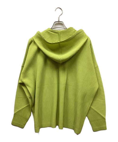 HOMME PLISSE ISSEY MIYAKE（オム プリッセ イッセイ ミヤケ）HOMME PLISSE ISSEY MIYAKE (オムプリッセ イッセイ ミヤケ) プリーツブラウスPO 黄緑 サイズ:3の古着・服飾アイテム