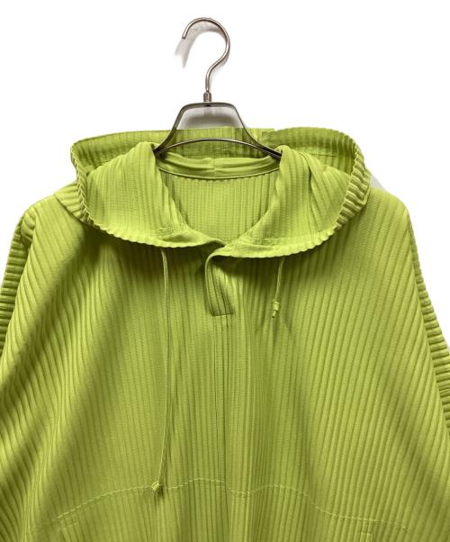 HOMME PLISSE ISSEY MIYAKE（オム プリッセ イッセイ ミヤケ）HOMME PLISSE ISSEY MIYAKE (オムプリッセ イッセイ ミヤケ) プリーツブラウスPO 黄緑 サイズ:3の古着・服飾アイテム
