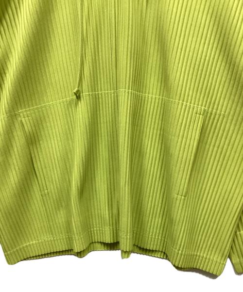 HOMME PLISSE ISSEY MIYAKE（オム プリッセ イッセイ ミヤケ）HOMME PLISSE ISSEY MIYAKE (オムプリッセ イッセイ ミヤケ) プリーツブラウスPO 黄緑 サイズ:3の古着・服飾アイテム