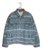 SUPREMEシュプリーム）の古着「Layered Denim Trucker Jacket」｜ブルー
