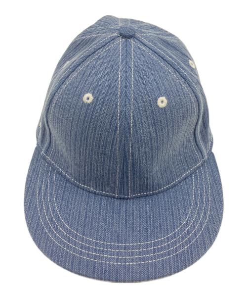 UNION（ユニオン）UNION (ユニオン) J.CREW (ジェイクルー) Embroidered Herringbone Cap ブルー サイズ:不明の古着・服飾アイテム