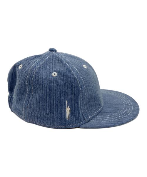 UNION（ユニオン）UNION (ユニオン) J.CREW (ジェイクルー) Embroidered Herringbone Cap ブルー サイズ:不明の古着・服飾アイテム