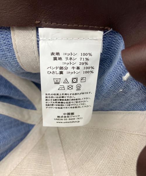UNION（ユニオン）UNION (ユニオン) J.CREW (ジェイクルー) Embroidered Herringbone Cap ブルー サイズ:不明の古着・服飾アイテム