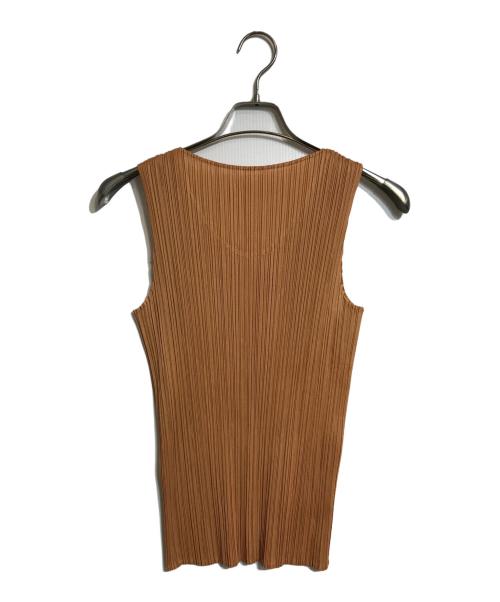 PLEATS PLEASE（プリーツプリーズ）PLEATS PLEASE (プリーツプリーズ) プリーツノースリーブブラウス オレンジ サイズ:3の古着・服飾アイテム