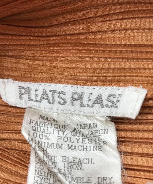 PLEATS PLEASE（プリーツプリーズ）PLEATS PLEASE (プリーツプリーズ) プリーツノースリーブブラウス オレンジ サイズ:3の古着・服飾アイテム