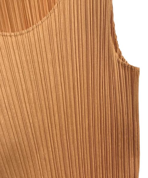 PLEATS PLEASE（プリーツプリーズ）PLEATS PLEASE (プリーツプリーズ) プリーツノースリーブブラウス オレンジ サイズ:3の古着・服飾アイテム