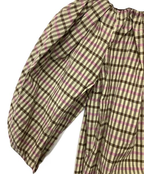 TELA（テラ）TELA (テラ) チェックワンピース ベージュ サイズ:42の古着・服飾アイテム