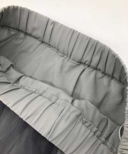 E by eclat（イーバイエクラ）E by eclat (イーバイエクラ) チュールロングスカート グレー サイズ:38の古着・服飾アイテム
