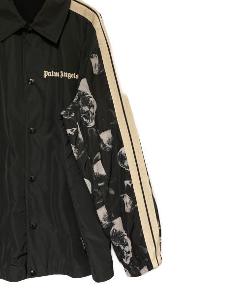 Palm Angels（パーム エンジェルス）Palm Angels (パーム エンジェルス) SLEEVE PRINT COACH JACKET ブラック サイズ:Lの古着・服飾アイテム