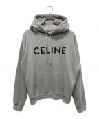 CELINEセリーヌ）の古着「クラシックロゴルーズスウェットパーカー」｜グレー