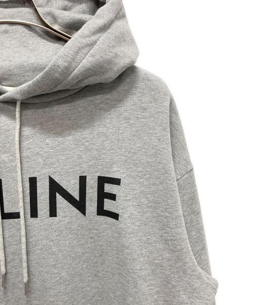 CELINE（セリーヌ）CELINE (セリーヌ) クラシックロゴルーズスウェットパーカー グレー サイズ:Lの古着・服飾アイテム