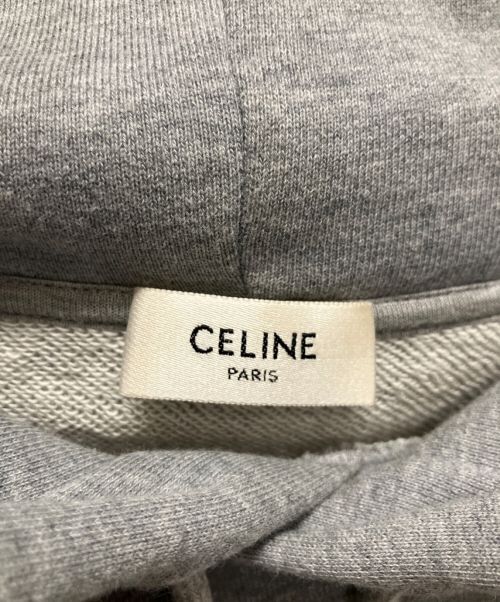 CELINE（セリーヌ）CELINE (セリーヌ) クラシックロゴルーズスウェットパーカー グレー サイズ:Lの古着・服飾アイテム