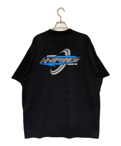 VETEMENTS（ヴェトモン）VETEMENTS (ヴェトモン) Hi-speed T-shirt ブラック サイズ:Sの古着・服飾アイテム