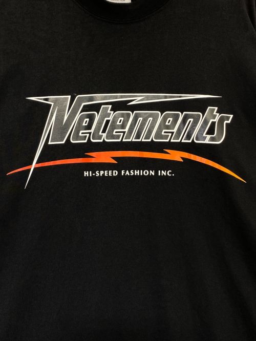VETEMENTS（ヴェトモン）VETEMENTS (ヴェトモン) Hi-speed T-shirt ブラック サイズ:Sの古着・服飾アイテム