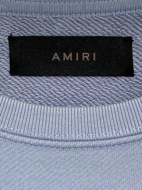 AMIRI（アミリ）AMIRI (アミリ) ロゴプリントクルーネックスウェットシャツ スカイブルー サイズ:Lの古着・服飾アイテム