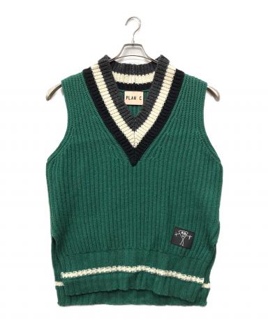 PLAN C プランシー ベスト レディース 【古着】【中古】 中古・古着通販】PLAN C (プランシー) ニットベスト グリーン サイズ