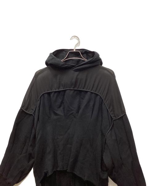 UNDERCOVER（アンダーカバー）UNDERCOVER (アンダーカバー) 素材切替プルオーバー ブラック サイズ:2の古着・服飾アイテム