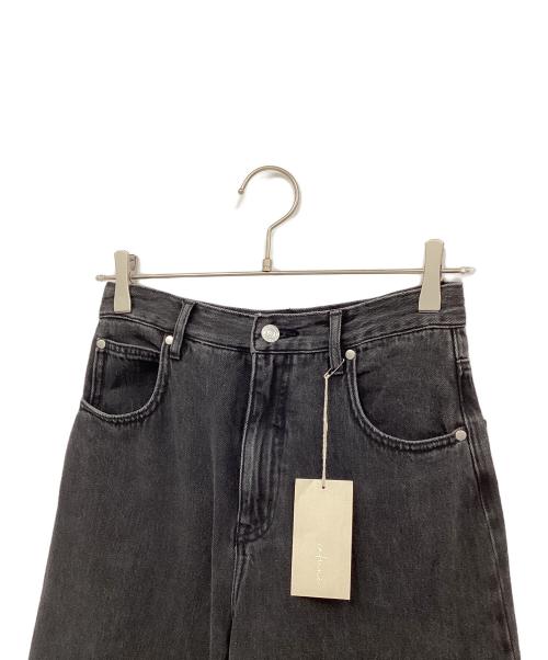 CAFUNE（カフネ）CAFUNE (カフネ) ソフトコクーンデニムパンツ ブラック サイズ:36の古着・服飾アイテム