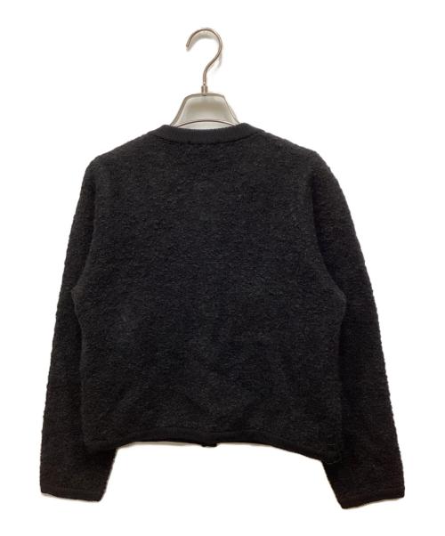 NOLLEY'S（ノーリーズ）NOLLEY'S (ノーリース) フワフワクルーネックジャケット ブラック サイズ:38の古着・服飾アイテム