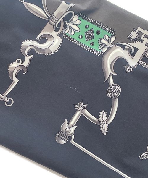 HERMES（エルメス）HERMES (エルメス) Mors et Gourmettes（馬銜と鎖） リバーシブルナイロンブルゾン グレー×グリーン サイズ:50の古着・服飾アイテム
