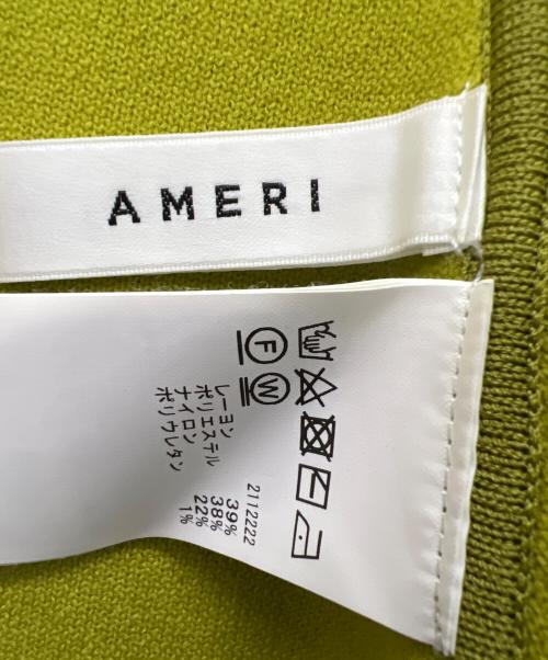 Ameri（アメリ）Ameri (アメリ) JACKET LIKE SHORT KNIT グリーン サイズ:Freeの古着・服飾アイテム