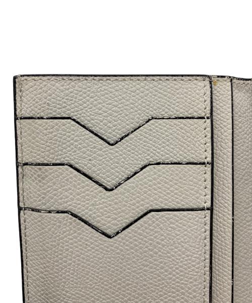 Valextra（ヴァレクストラ）Valextra (ヴァレクストラ) 3つ折り財布 アイボリーの古着・服飾アイテム
