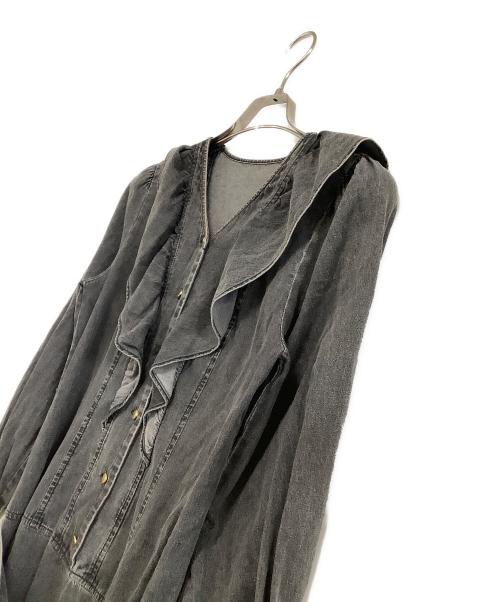 Diagram（ダイアグラム）Diagram (ダイアグラム) ラッフルティアードワンピース グレー サイズ:36の古着・服飾アイテム