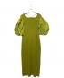 CELFORD (セルフォード) ボリューム袖ニットタイトワンピース グリーン サイズ:36：6000円