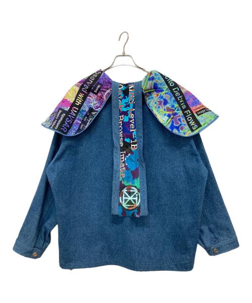 genzai（ゲンザイ）genzai (ゲンザイ) Satellite Hood Denim Jacket ブルー サイズ:Lの古着・服飾アイテム