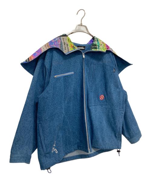genzai（ゲンザイ）genzai (ゲンザイ) Satellite Hood Denim Jacket ブルー サイズ:Lの古着・服飾アイテム