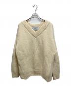 oldderby Knitwearオールドダービーニットウェア）の古着「Vネックニット」｜アイボリー