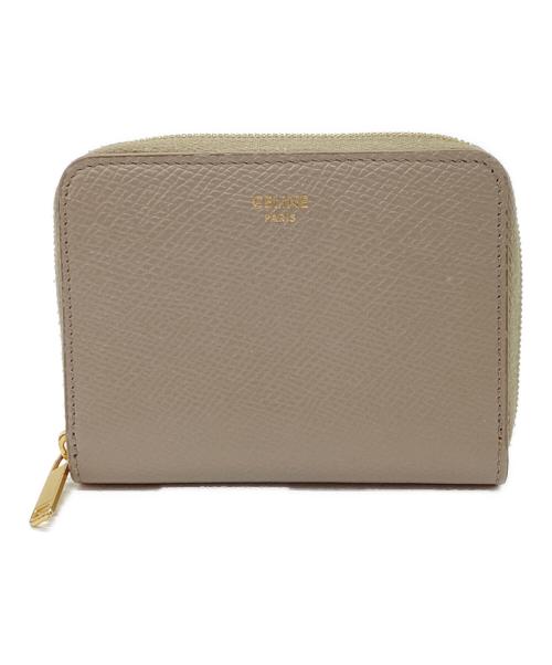 CELINE（セリーヌ）CELINE (セリーヌ) コンパクトジップウォレット ベージュの古着・服飾アイテム