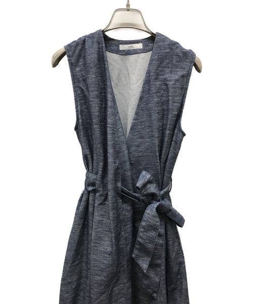 Julier（ジュリエ）Julier (ジュリエ) リネンカルゼコートワンピース ネイビーの古着・服飾アイテム