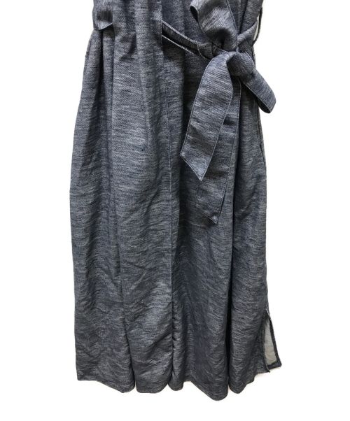 Julier（ジュリエ）Julier (ジュリエ) リネンカルゼコートワンピース ネイビーの古着・服飾アイテム