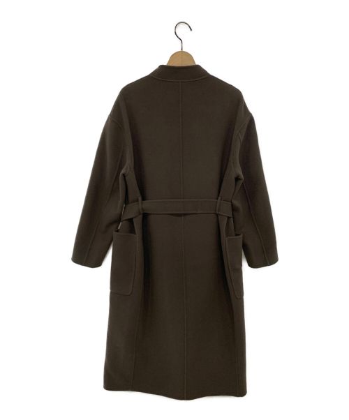 UNITED ARROWS（ユナイテッドアローズ）UNITED ARROWS (ユナイテッドアローズ) UBCS リバー スタンドVノーカラー コート モカ サイズ:36の古着・服飾アイテム