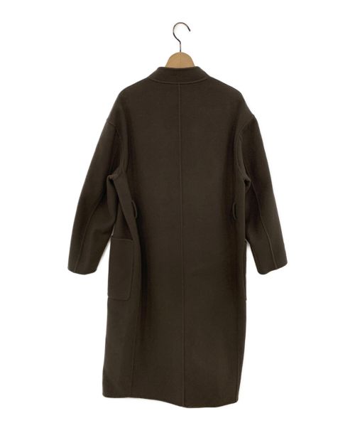 UNITED ARROWS（ユナイテッドアローズ）UNITED ARROWS (ユナイテッドアローズ) UBCS リバー スタンドVノーカラー コート モカ サイズ:36の古着・服飾アイテム