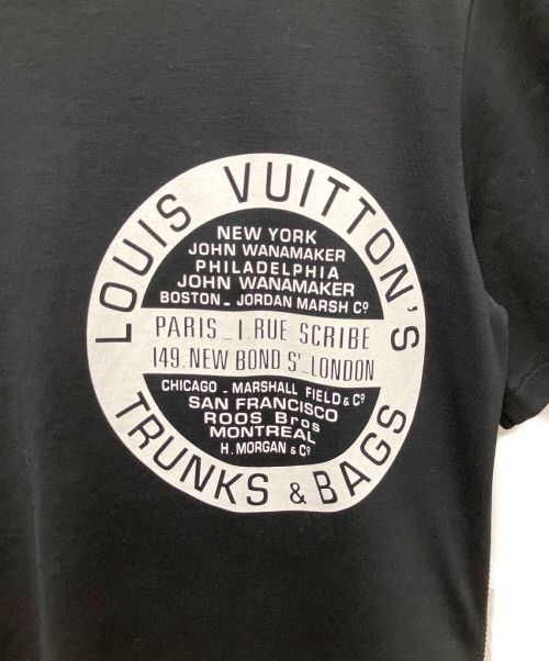 LOUIS VUITTON（ルイ ヴィトン）LOUIS VUITTON (ルイ ヴィトン) TRUNKS＆BAGS LVスタンプ Tシャツ ブラック サイズ:Sの古着・服飾アイテム