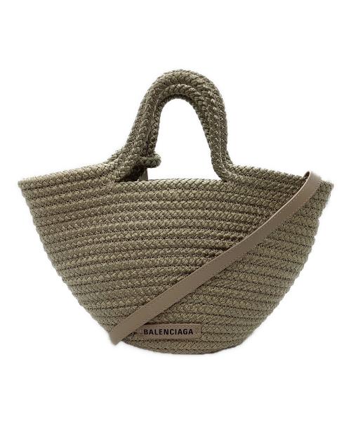 BALENCIAGA（バレンシアガ）BALENCIAGA (バレンシアガ) イビザ スモール　ストラップ付バスケットバッグ ベージュの古着・服飾アイテム