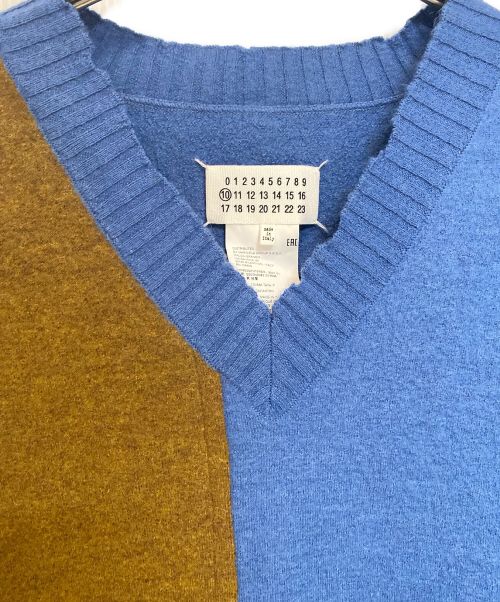 Maison Margiela（メゾンマルジェラ）Maison Margiela (メゾンマルジェラ) マルチカラーニットベスト ブルー サイズ:Sの古着・服飾アイテム