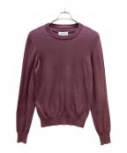 Maison Margielaメゾンマルジェラ）の古着「エルボーパッチ 14GG クルーネックセーター」｜ボルドー