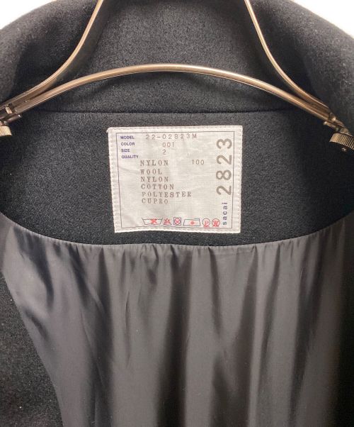 sacai（サカイ）sacai (サカイ) Nylon Twill Mix Coat ブラック×オリーブ サイズ:2の古着・服飾アイテム
