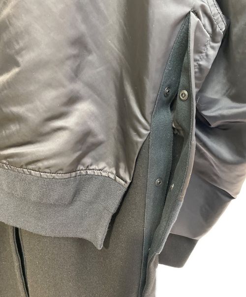sacai（サカイ）sacai (サカイ) Nylon Twill Mix Coat ブラック×オリーブ サイズ:2の古着・服飾アイテム