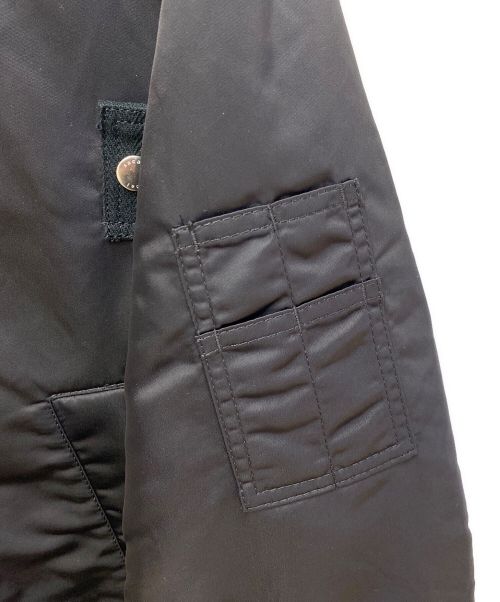 sacai（サカイ）sacai (サカイ) Nylon Twill Mix Coat ブラック×オリーブ サイズ:2の古着・服飾アイテム