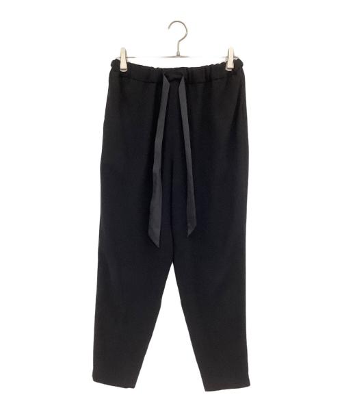 saqui（サキ）saqui (サキ) テーパードリボンパンツ ブラック サイズ:38の古着・服飾アイテム