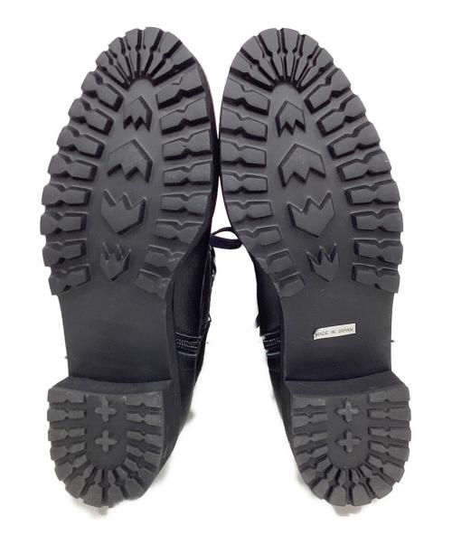 Dominic3（ドミニクバー）Dominic3 (ドミニクバー) レースアップ サイドゴア ミドルブーツ ブラック サイズ:22.5の古着・服飾アイテム