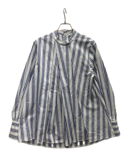 ENFOLD（エンフォルド）ENFOLD (エンフォルド) ランダムストライプ タックブラウス サイズ:SIZE38の古着・服飾アイテム