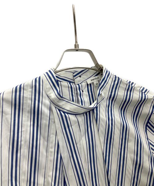 ENFOLD（エンフォルド）ENFOLD (エンフォルド) ランダムストライプ タックブラウス サイズ:SIZE38の古着・服飾アイテム