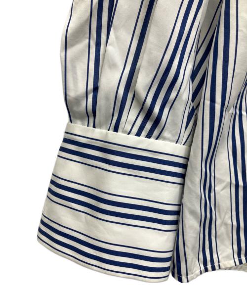 ENFOLD（エンフォルド）ENFOLD (エンフォルド) ランダムストライプ タックブラウス サイズ:SIZE38の古着・服飾アイテム
